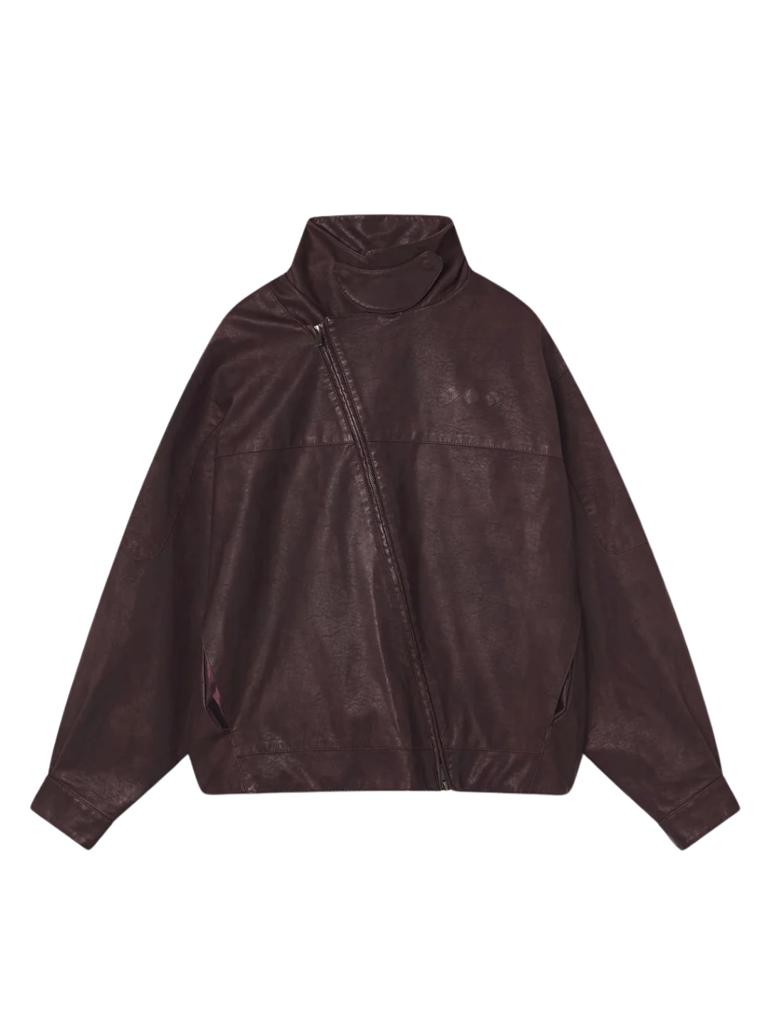YUXUS CHOCO "WINDY" PU LEATHER JACKET