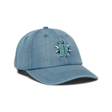 HUF APOLLO DENIM 6-PANEL CURVED VISOR HAT LIGHT BLUE