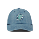 HUF APOLLO DENIM 6-PANEL CURVED VISOR HAT LIGHT BLUE