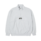 HUF ARCH ENZIME QUARTER ZIP FLEECE HEATHER GREY
