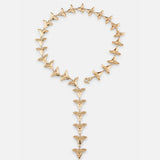 CAS DEIÀ DEEP BLUE NECKLACE GOLD