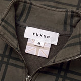YUXUS CLASP HALF ZIP BROWN