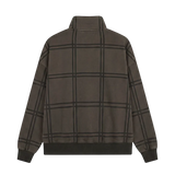 YUXUS CLASP HALF ZIP BROWN