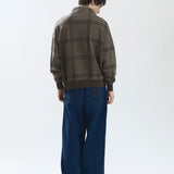 YUXUS CLASP HALF ZIP BROWN