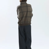 YUXUS CLASP HALF ZIP BROWN