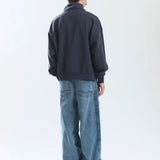 YUXUS CORD HALF ZIP DARK BLUE