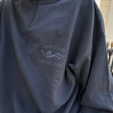 YUXUS CORD HALF ZIP DARK BLUE