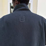 YUXUS CORD HALF ZIP DARK BLUE