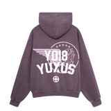 YUXUS CREW HOODIE DARK MAUVE