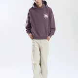 YUXUS CREW HOODIE DARK MAUVE