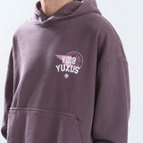 YUXUS CREW HOODIE DARK MAUVE