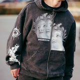 PRIMITIVE CENTURY HW ZIP HOODIE BLACK