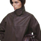 CHOCO "WINDY" PU LEATHER JACKET