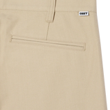 OBEY DEAN PLEATED PANT CEMENT