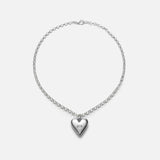 CAS DEIÀ DEIÀ HEART NECKLACE SILVER