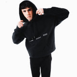 HOOD HOUSE TRIPLE LOGO HOODIE BLK