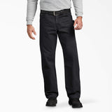Dickies Relaxed Fit Sanded Duck Carpenter Pants RINSED BLK