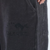 YUXUS FELT SWEATPANTS BLACK