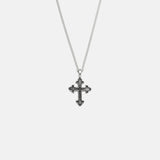 CAS DEIÀ SHADOW CROSS NECKLACE SILVER