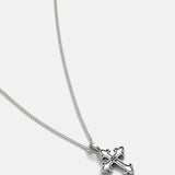 CAS DEIÀ SHADOW CROSS NECKLACE SILVER