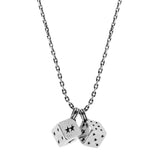 TwoJeys Dice Necklace Silver