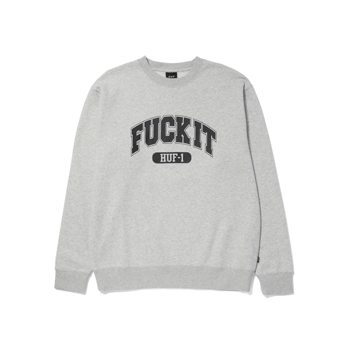 HUF FUCK IT CREWNECK HEATHER GREY