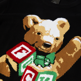 HUF GIFT BEAR INTARSIA SWEATER BLACK
