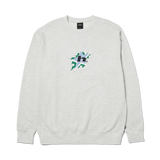 HUF H BIT CREWNECK ASH GREY