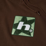 HUF H STAR LOGO HOODIE BISON