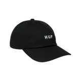 HUF SET OG CURVED VISOR 6-PANEL HAT BLK