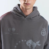 YUXUS HUSTLE HOODIE GREY