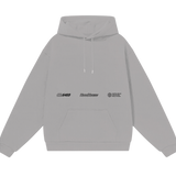 HOOD HOUSE TRIPLE LOGO HOODIE GREY HEATHER