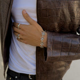 CAS DEIÀ LES FLEURS BRACELET AGED SILVER