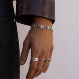 CAS DEIÀ LES FLEURS BRACELET AGED SILVER