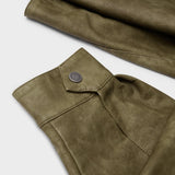 MOCHA "WINDY" PU LEATHER JACKET