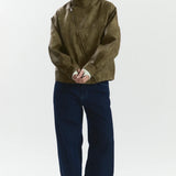 MOCHA "WINDY" PU LEATHER JACKET