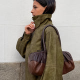 MOCHA "WINDY" PU LEATHER JACKET