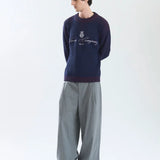 YUXUS NIVOR KNIT BLUE STRIPES