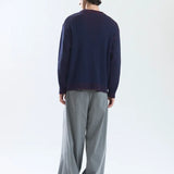 YUXUS NIVOR KNIT BLUE STRIPES