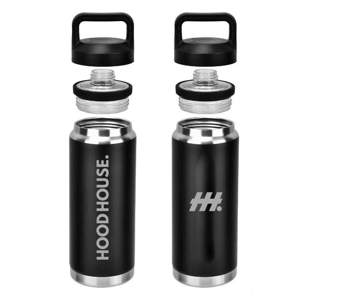 HOOD HOUSE FLASK BOTTLE 800ML BLK
