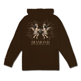 DIAMOND SHINE BRIGHT HOODIE DARK CHOCOLATE