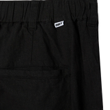 OBEY FOSTER PLEATED LINEN PANT BLACK