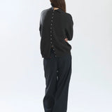 YUXUS QUILT KNIT DARK GREY