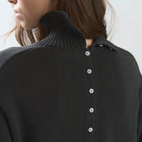 YUXUS QUILT KNIT DARK GREY