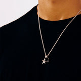 TWOJEYS STONED NECKLACE SILVER