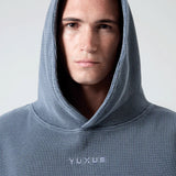 YUXUS INDIGO "CRONOS" HOODIE