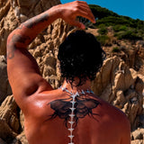 CAS DEIÀ DEEP BLUE NECKLACE SILVER