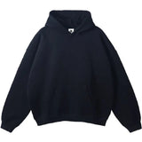 CZ FLEECE LOOSE HOODIE BLK