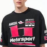 HARSH AND CRUEL RACING LOGO PRINTED TEE BLK