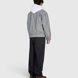 DIME PLEATED DENIM JACKET REVERSED INDIGO